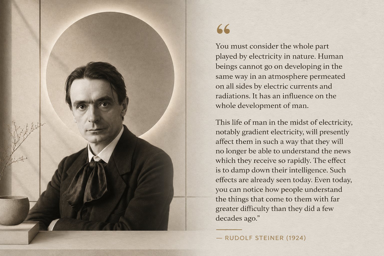 Rudolf Steiner, 1924, on the effect of electricity on human development